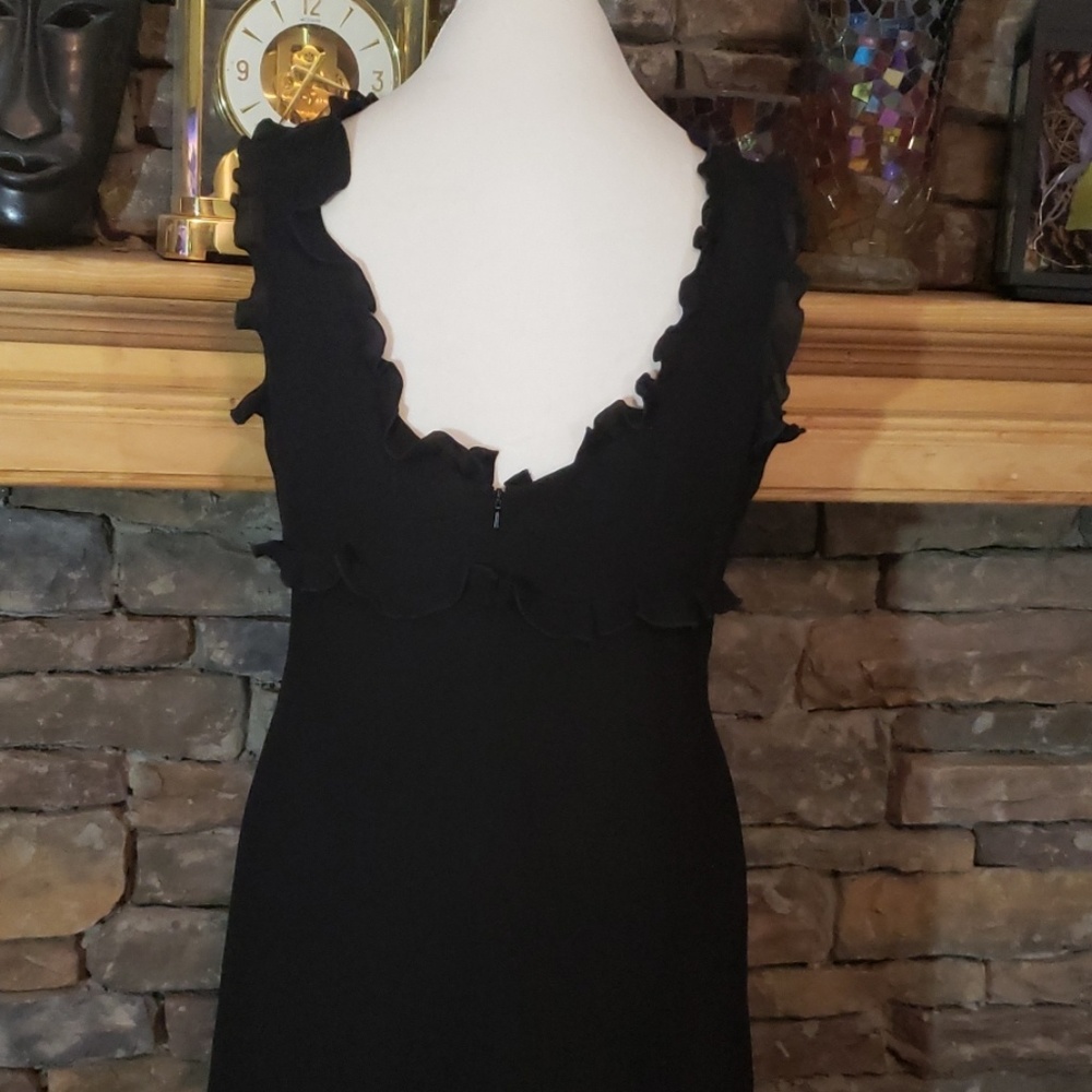 SALE⚡️ADRIANNA PAPELL SILK RUFFLE  SZ 10/12 READ - Picture 8 of 13